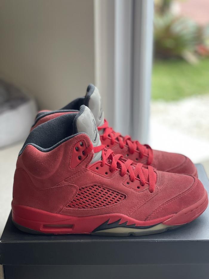 AIR JORDAN 5 RETRO “RED SUEDE” AUTHENTIC ORIGINAL SNEAKERS 100%