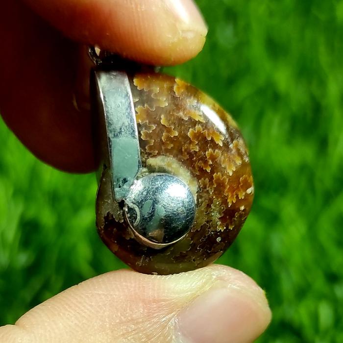 5gr Liontin Sutured Ammonite From Madagascar - Liontin Fosil