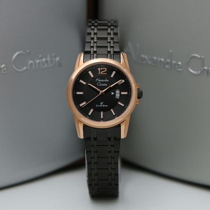 Jam Tangan Wanita AC Alexandre Christie 8325 Original - Rosegold Black