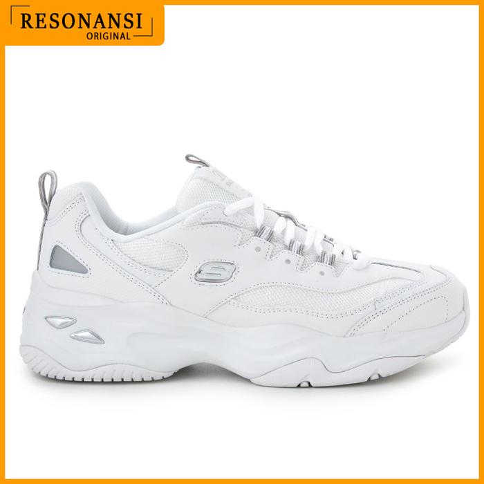 SEPATU WANITA TERBARU SKECHERS ORIGINAL SPORTS D'LITES 4.0 PUTIH KEREN