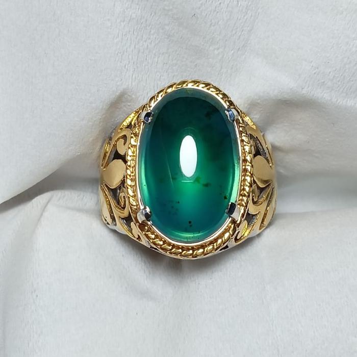 batu bacan gulau coklat ijo botol keristal giwang