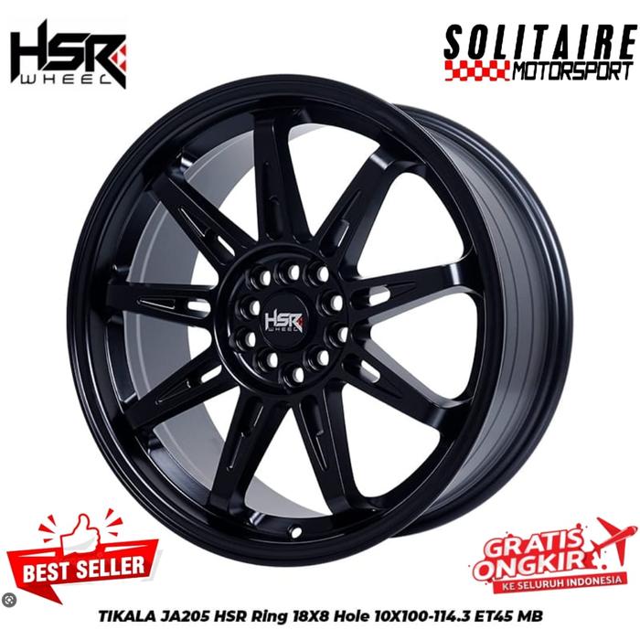 VELG RACING HITAM HSR TIKALA R18 BUAT SIENTA ALTIS VW POLLO  HRV ALMAZ