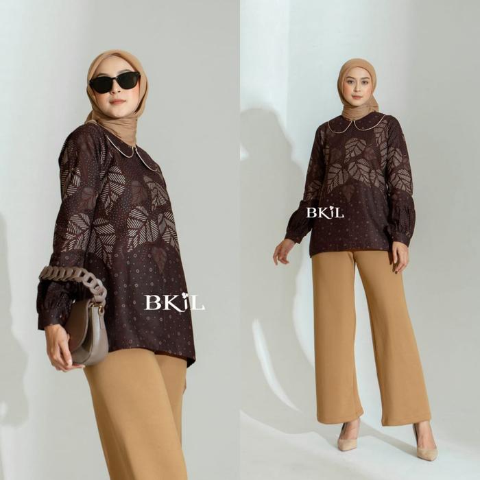 blus batik wanita atasan blouse pekalongan original bkil termurah