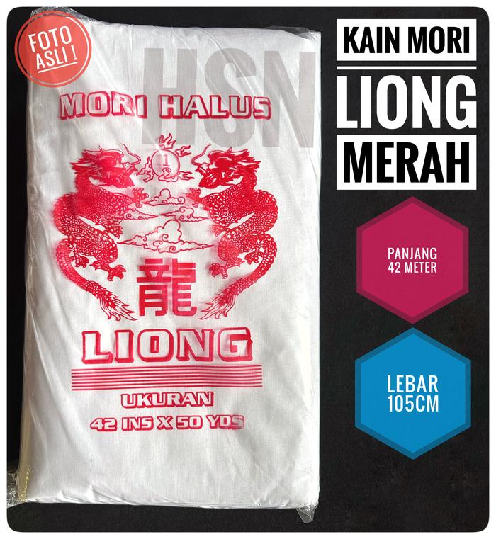 kain mori liong merah