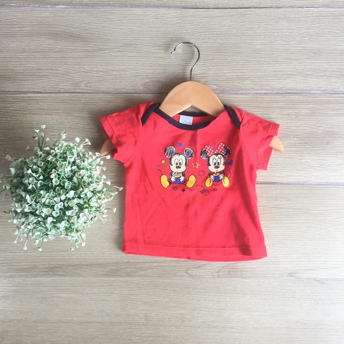 PRELOVED DISNEY KAOS BABY BOY RED MILK CUTE