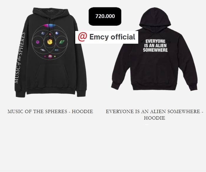 COLDPLAY Official Merchandise Tee Original Merch Hoodie