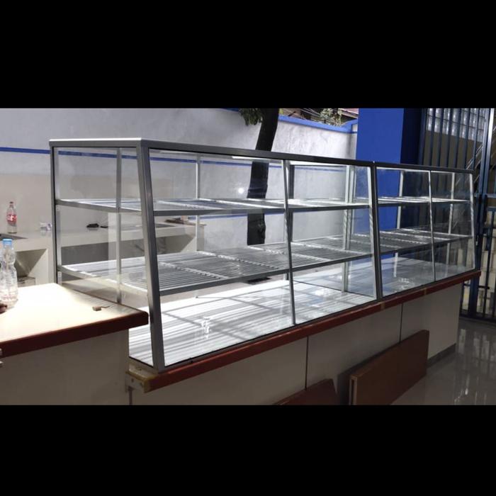 Custom Etalase Kaca Etalase Besi Etalase Aluminium Makanan Minuman