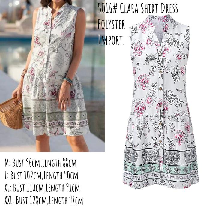 81DD 5016 Dress Mini Sleeveless Floral Clara Import