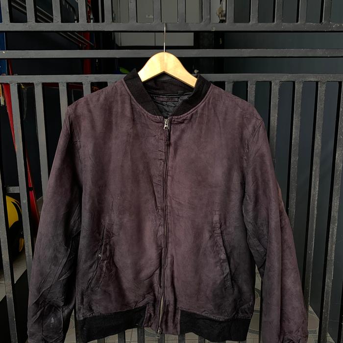bomber uniqlo suede
