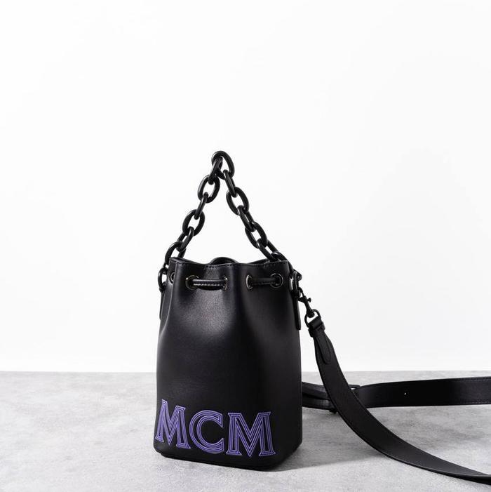 MCM Mini drawstring bag with chain Black