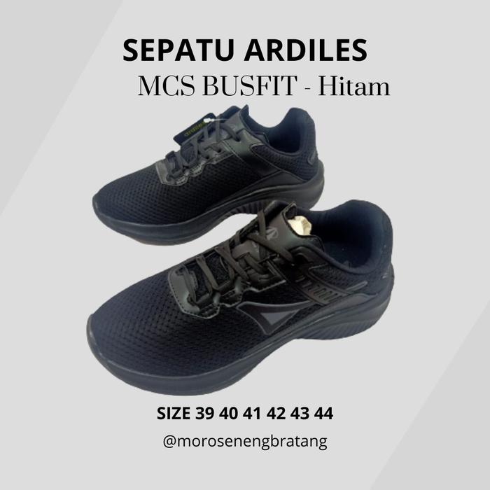 Sepatu ARDILES MCS BUSFIT - Hitam Pria Dewasa Sneakers sekolah Kerja