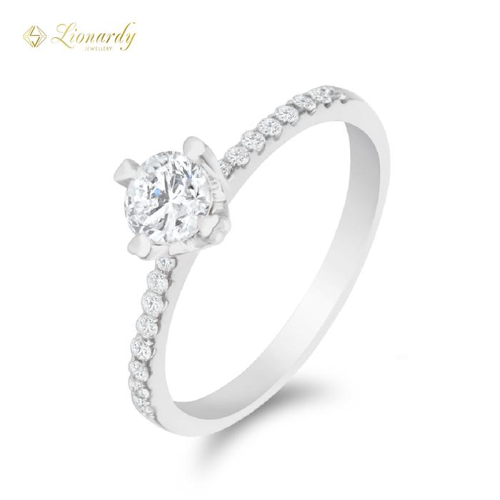 Lionardy Jewellery Cincin Solitaire - Emas Putih - NT325A