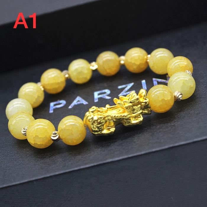 Gelang pixiu kuning ,gelang pixiu naga ,Gelang pixiu rejeki
