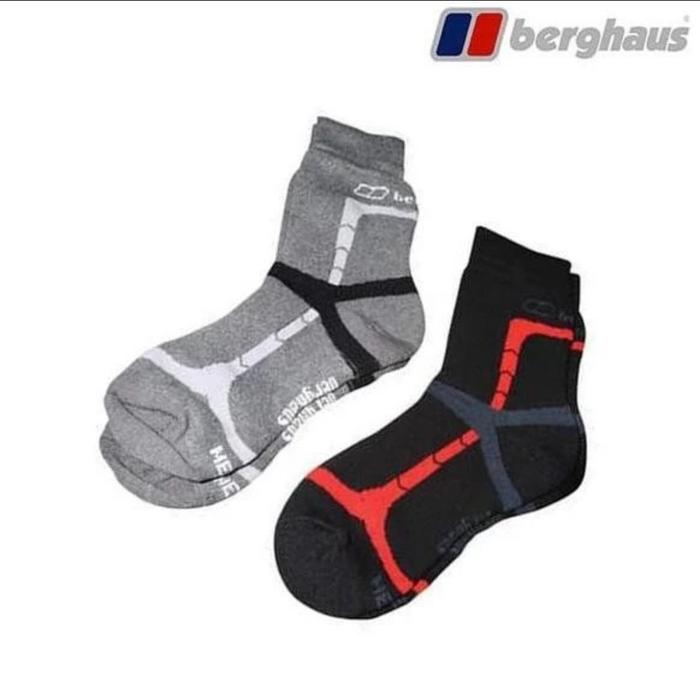 kaos kaki Berghaus anti bau\anti bakterial rajut tebal Original TERMURAH Top Nyaman Lembut Hitam Pan