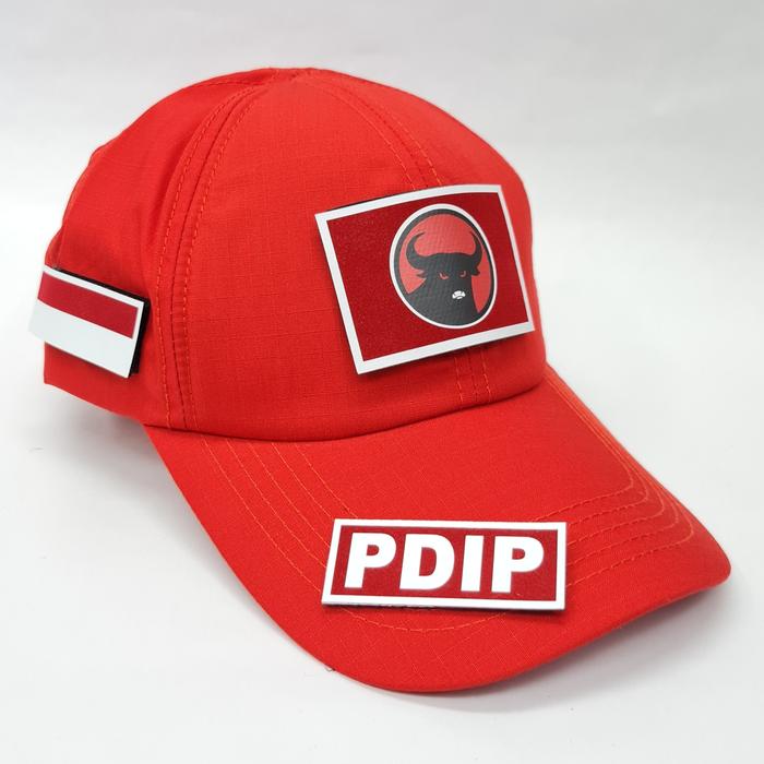 Topi Tactical Logo Partai Politik PDIP & PSI