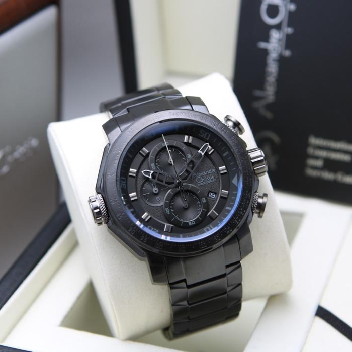 Jam Tangan Pria AC Alexandre Christie 6565 Original - Full Black