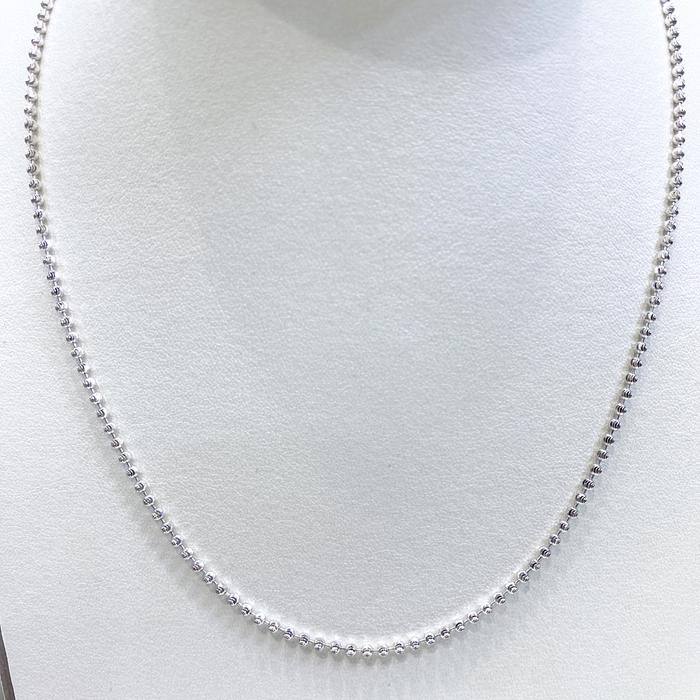 Kalung emas putih 750 biji lada