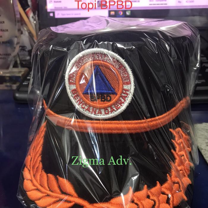 TOPI KOMANDO BPBD REI 1, Hitam Pekat Bahan Jetblack Kualitas Premium