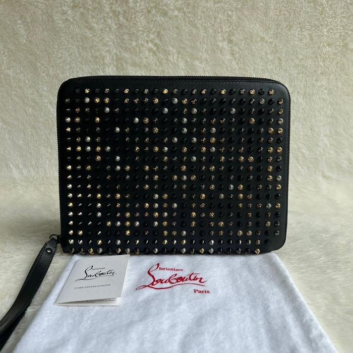 Chrstn Louboutin Spikes Clutch Authentic Original 100%