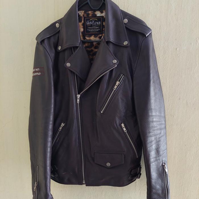 leather jacket jaket kulit The Saint pain not schott viva studio ramones