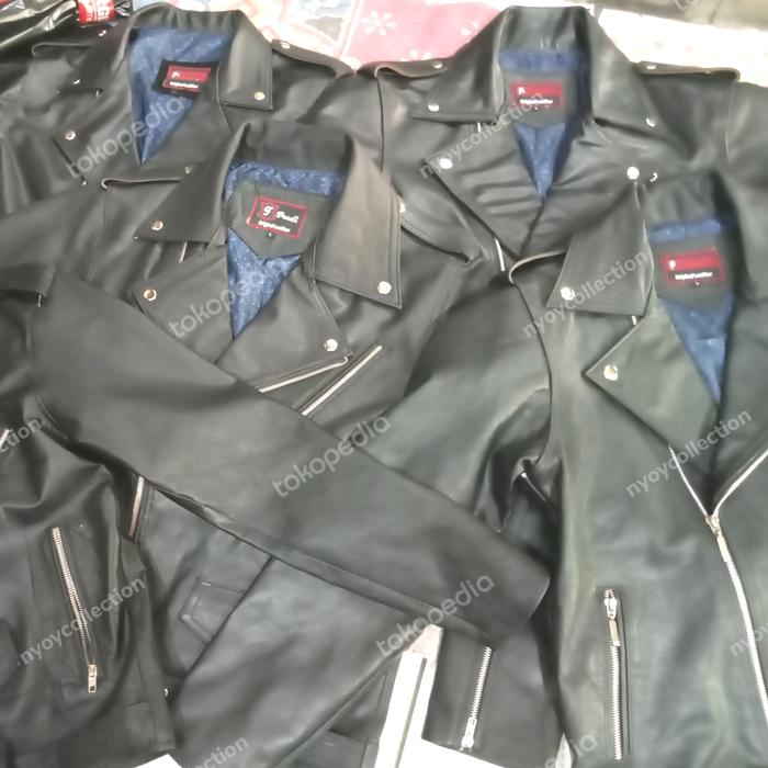 jaket pria asli kulit domba,ramones/harlay/the cangcuter