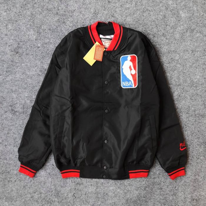 JAKET VARSITY NBA LOGO FULL BORDIR PREMIUM AUTHENTIC FULL TAG & LABEL