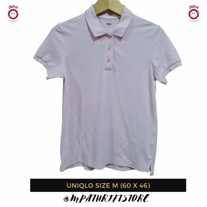 Polo Uniqlo Size M Soft Pink Second Branded