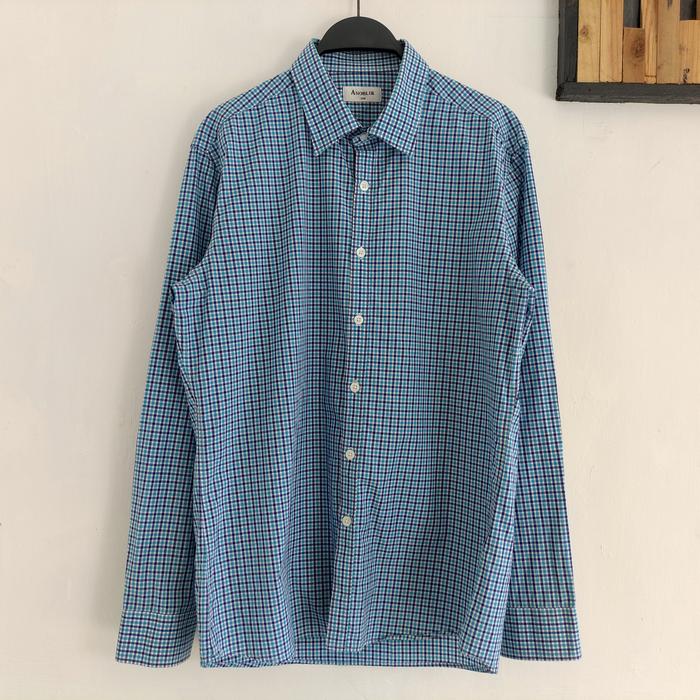 kemeja lengan panjang motif kotak anoblir size M