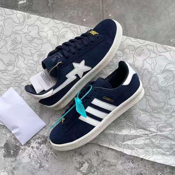 Bape x Adidas Campus 80s 30th Anniversary Collegiate Navy