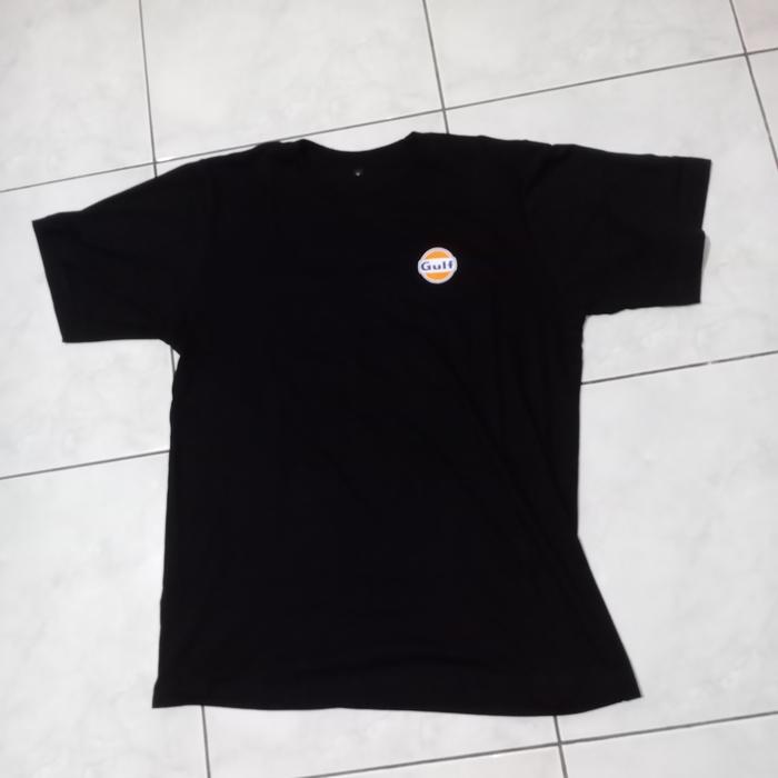 Baju Kaos Mekanik oli Gulf Syntrac 4T size XL bahan adem