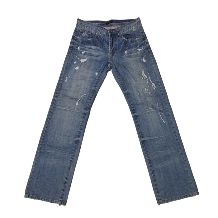 Dsquared² Embroidery Splatter Washing Blue Jeans Original