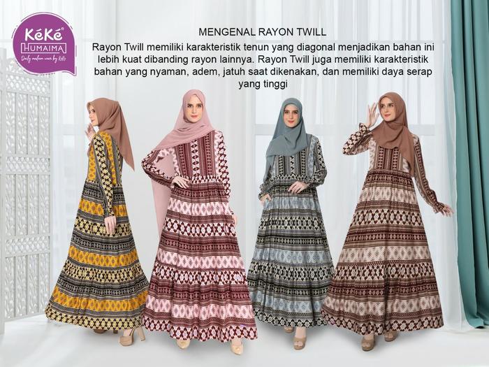 Kekesumut baju Gamis Dewasa GDH 20 Dress Muslimah Humaima