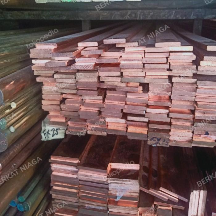 Plat Strip Tembaga Busbar Murni tebal 3mm x 25mm x 2000mm