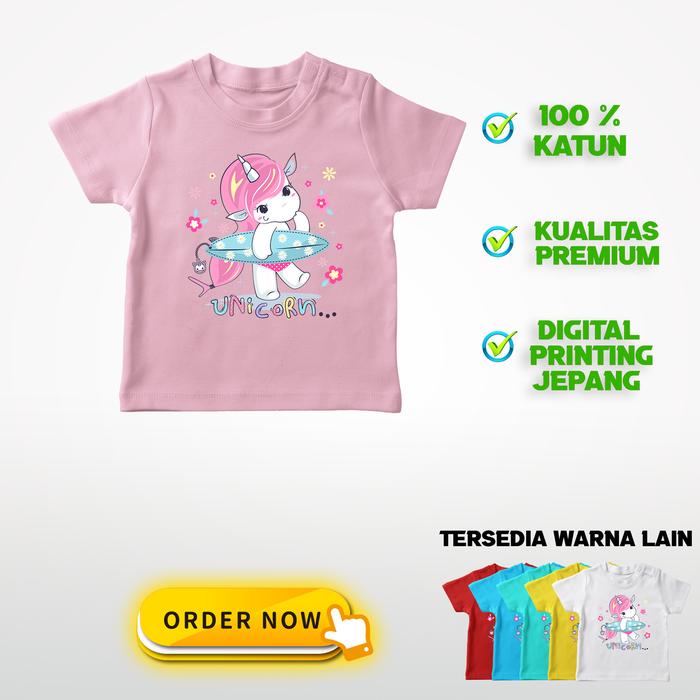 Kaos Unicorn Surfing