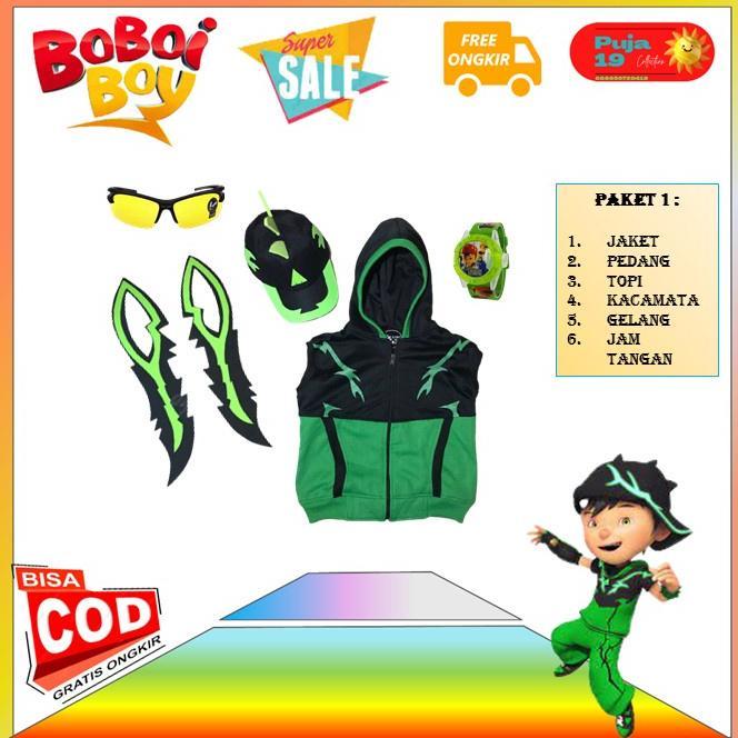 BARU!! Termurah dan terbaik jaket boboiboy duri hijau baju boboiboy