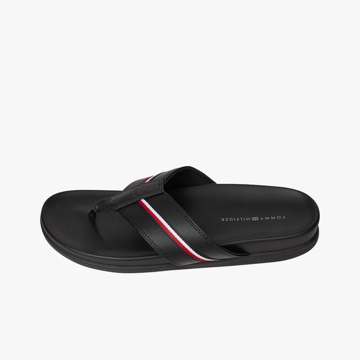 TOMMY HILFIGER LEATHER TOE SANDAL (Original) - Black