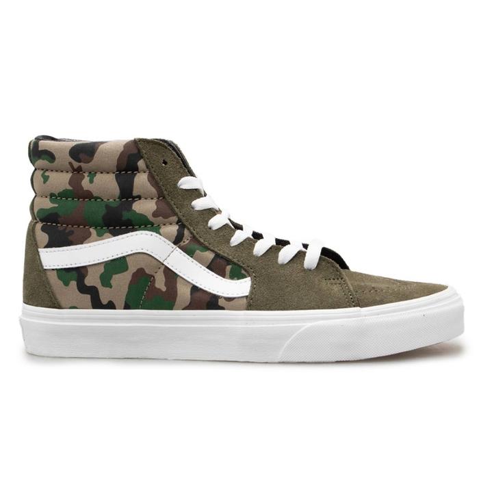 Sepatu Vans Pria Sk8 Hi Olive Army Sneakers Original