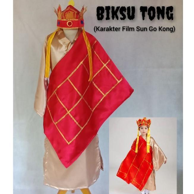 BARU!! Baju Kostum Biksu Tong Size Anak Cosplay Kostum Karakter Film