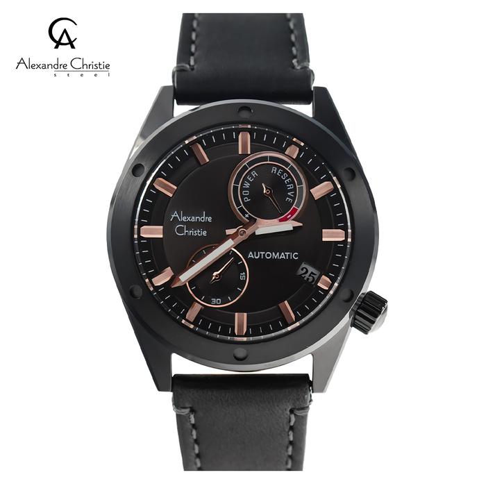 Alexandre Christie 3046 MALIPBARG Jam Tangan Pria - Black Rosegold