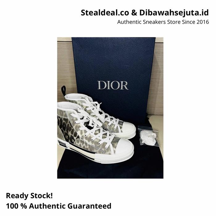 DIOR B23 HIGH LEOPARD SNEAKERS