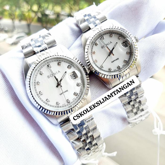 JAM TANGAN COUPLE BONIA BNB10550-1357 & BNB10550-3357 SAPPHIRE ORIGINA
