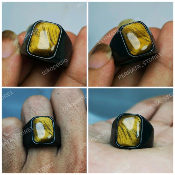 CINCIN BATU NATURAL TIGER EYE KOTAK