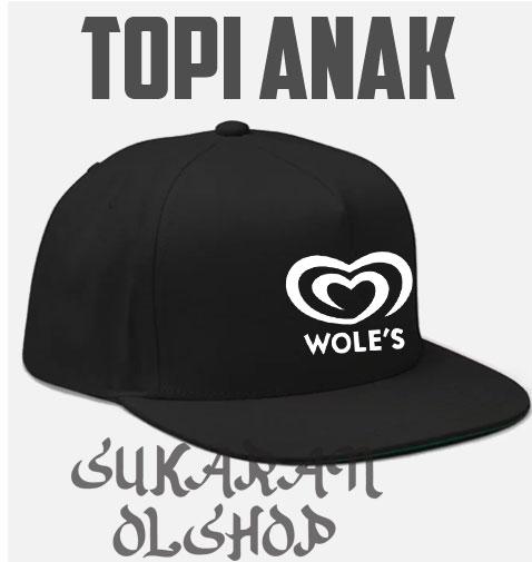 Topi snapback Anak laki laki perempuan woles