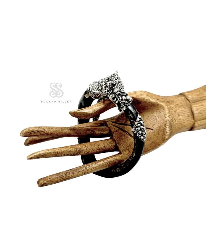 Gelang Perak Naga Akar Bahar Silver 925 Handcarving Bali