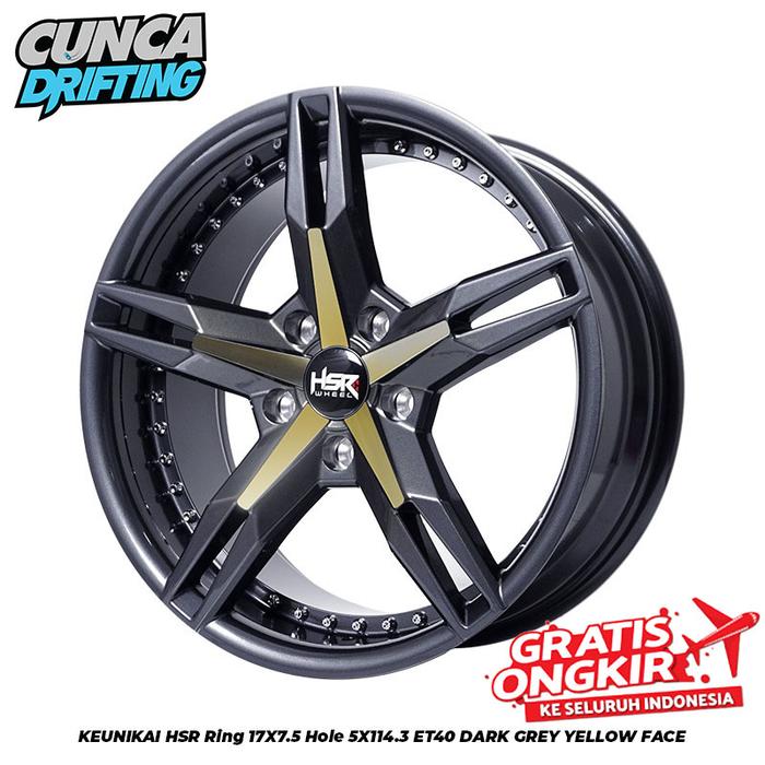 Velg Ori HSR Type KEUNIKAI Ring 17 Lubang Baut 5 Velg Racing Mobil