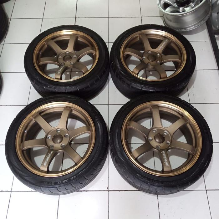 VELG MOBIL SECOND RING 17 TE37 LEBAR 7,5 HOLE5X114 ET35+BAN 215 45 R17