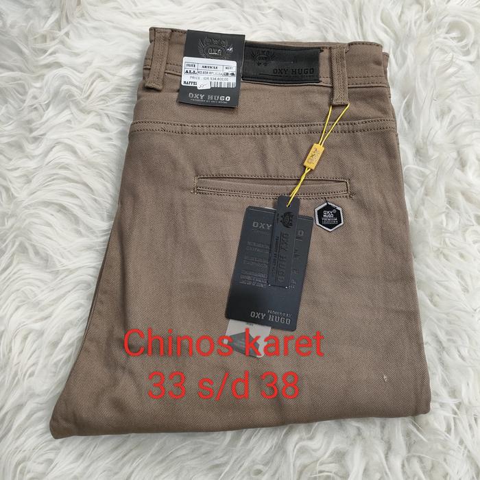 CELANA PANJANG OXY HUGO KEPER KARET CHINOS SIZE 33 S/D 38