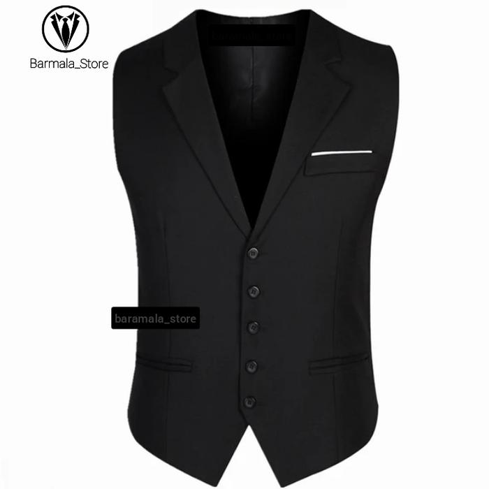 Rompi Jas Pria Berkerah - Vest Formal