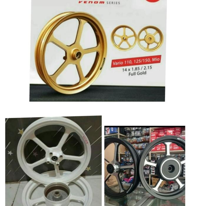 pelek racing vrossi venom Halley Honda Mio/beat/Scoopy UK 14x185/215
