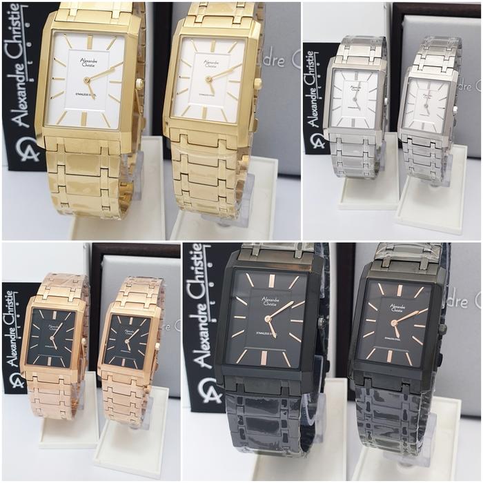 Jam Tangan Pria Wanita Pasangan Alexandre Christie Ori AC 8606 MH LH